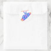 Kajak wat Daze Ronde Sticker (Tas)