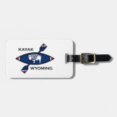 Kajak Wyoming vlag Bagagelabel (Voorkant horizontaal)