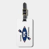 Kajak Wyoming vlag Bagagelabel (Voorkant verticaal)