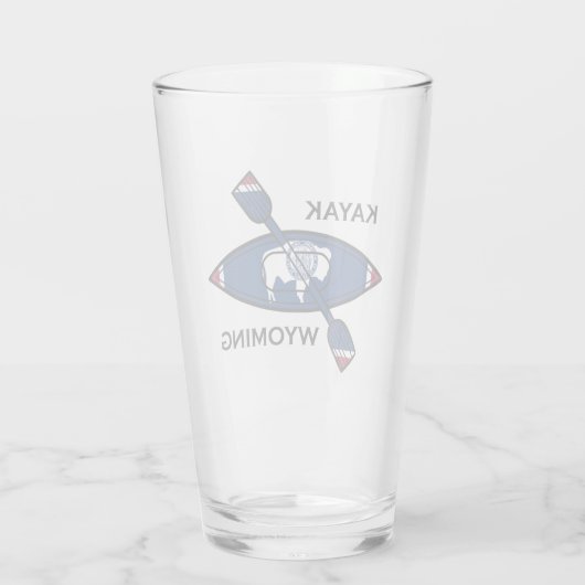 Kajak Wyoming vlag Glas (Achterkant)