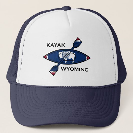 Kajak Wyoming vlag Trucker Pet (Voorkant)