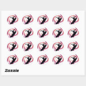 Kajak zeg het ronde sticker (Vel)