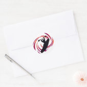 Kajak zeg het ronde sticker (Envelop)