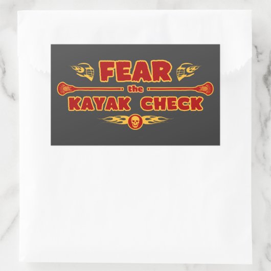Kajakcheque Rechthoekige Sticker (Tas)