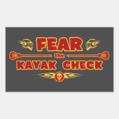 Kajakcheque Rechthoekige Sticker (Voorkant)