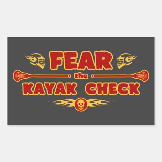 Kajakcheque Rechthoekige Sticker (Voorkant)
