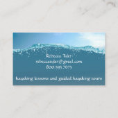 Kajakinstructeur of reisgids visitekaartje (Achterkant)