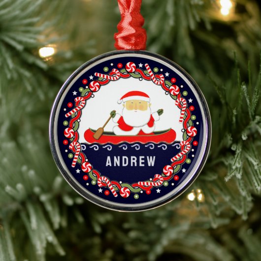 Kajakken Camping Holiday Gift Metalen Ornament (Boom)