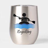 Kajakken Design Thermische Wijn Tumbler (Achterkant)