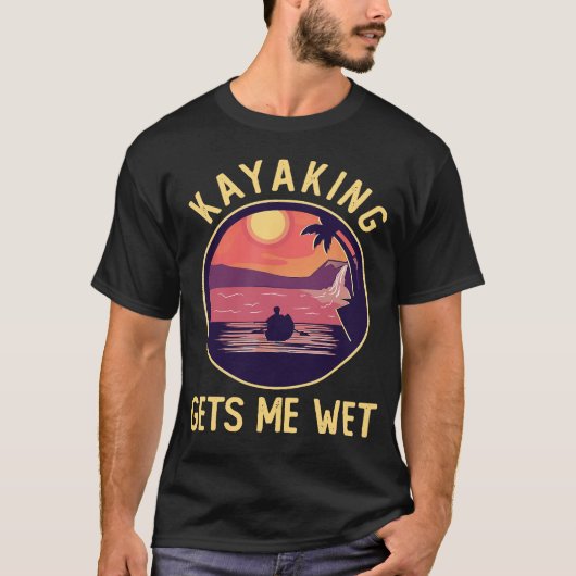 Kajakken Gets Me Nat shirt roze Funny Kayaker Chri (Voorkant)