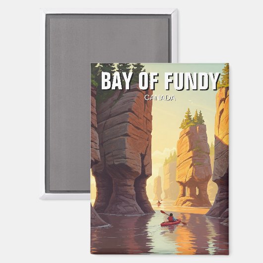 Kajakken in de baai van Fundy Nova Scotia Canada Magneet (Voorkant / Achterkant)