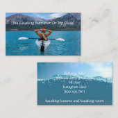 Kajakken instructeur of gids op Mountain Lake Visitekaartje (Voorkant / Achterkant)