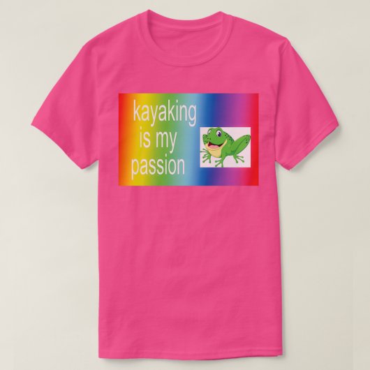 kajakken is mijn passie t-shirt (Design voorkant)