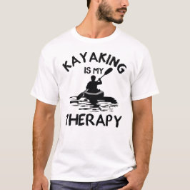 Kajakken is mijn therapie t-shirt