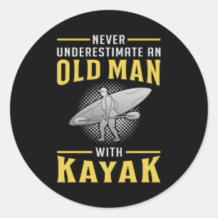 Kajakken Kajak Kano peddel kanoën Grappig geschenk Ronde Sticker