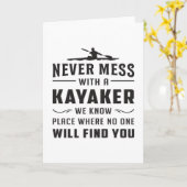 Kajakken Kano Kajak Kanoën Grappig geschenk idee Kaart (Gele Bloem)