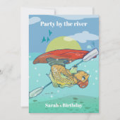 Kajakken Kano verjaardagsfeest Kaart (Voorkant)