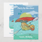 Kajakken Kano verjaardagsfeest Kaart (Voorkant / Achterkant)