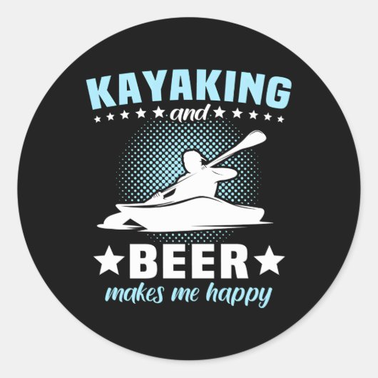 Kajakken Kanoën Outdoor Kayaker Ronde Sticker (Voorkant)