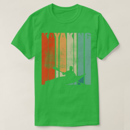 Kajakken kanoën retro 3 t-shirt (Design voorkant)