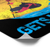 Kajakken krijgt me nat Halloween plezier Poster (Hoek)