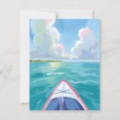 Kajakken Lake Day Waterverf schilderij Kaart (Voorkant)