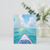 Kajakken Lake Day Waterverf schilderij Kaart (Staand voorkant)