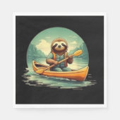 Kajakken luiaard kano liefhebber grappige dieren  servet (Voorkant)