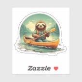 Kajakken luiaard kano liefhebber grappige dieren  sticker (Vel)