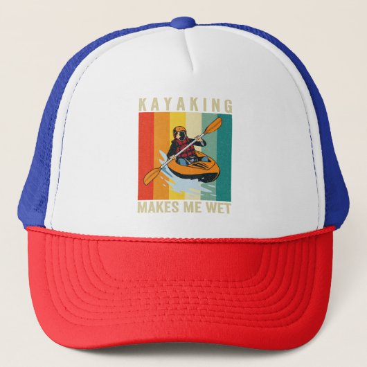 Kajakken maakt me nat grappig kanoën  retro trucker pet (Voorkant)