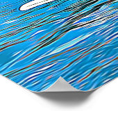 Kajakken op de oceaan door het Poster van de berge (Hoek)