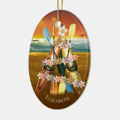 Kajakken ornament w tropische kajak kerstboom (Links)