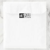 Kajakken overleven ronde sticker (Tas)