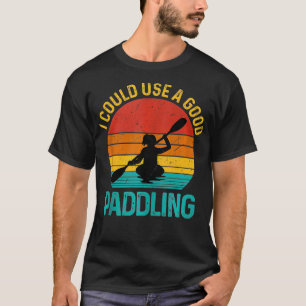 Kajakken retro zonsondergang Ik kan een goede P g T-shirt