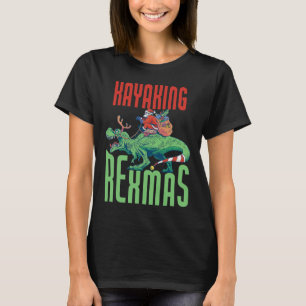 Kajakken Rexmas T-rex Dinosaurus Kerstvakantie K T-shirt