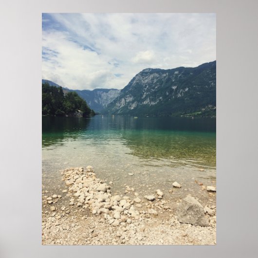 Kajakkers in de verte op het meer Foto Poster (Voorkant)