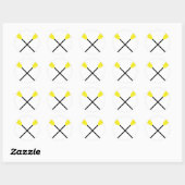 kajakpadels doorkruist ronde sticker (Vel)