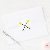 kajakpadels doorkruist ronde sticker (Envelop)