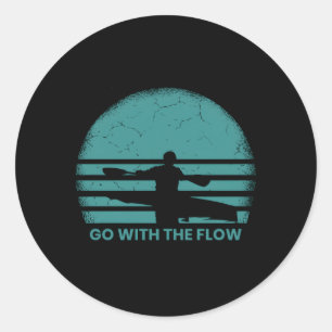 Kajakrivier Kajak Kayaker Ronde Sticker