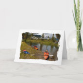 Kajaks in rust; Happy Birthday Kaart (Voorkant)