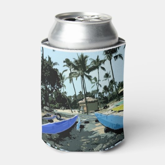 Kajaks op een Hawaiian Beach Koelbox Blikjeskoeler (Blikje Voorkant)