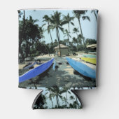 Kajaks op een Hawaiian Beach Koelbox Blikjeskoeler (Voorkant)