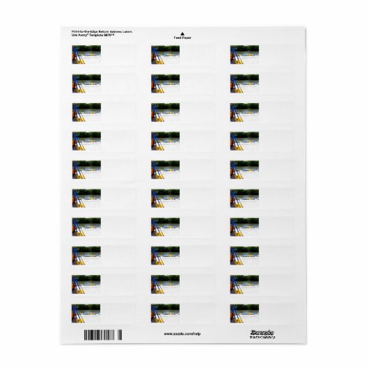 Kajaks op het strand etiket (Full Sheet)