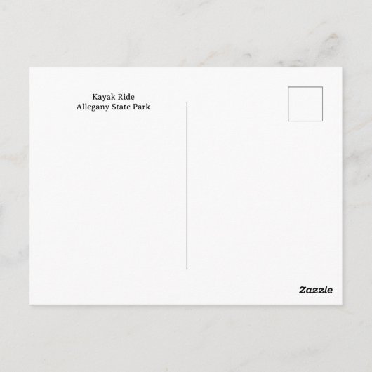 kajakvaren briefkaart (Achterkant)