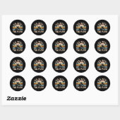 kajakvaren-grappig ronde sticker (Vel)