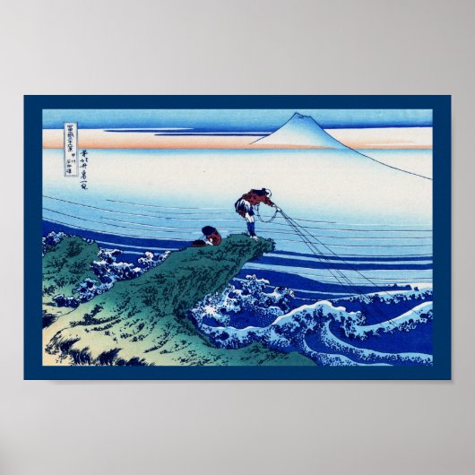 Kajikazawa in de provincie Kai  Woodcut Poster (Voorkant)