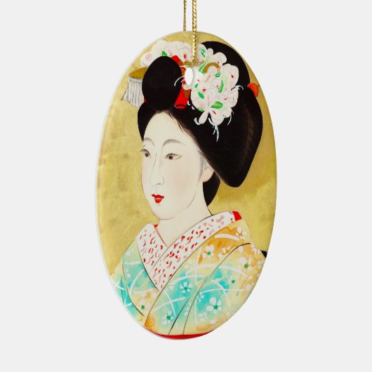 Kajiwara Hisako A Kyoto Maiko geisha fine art Keramisch Ornament (Rechts)