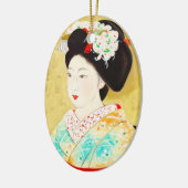 Kajiwara Hisako A Kyoto Maiko geisha fine art Keramisch Ornament (Links)