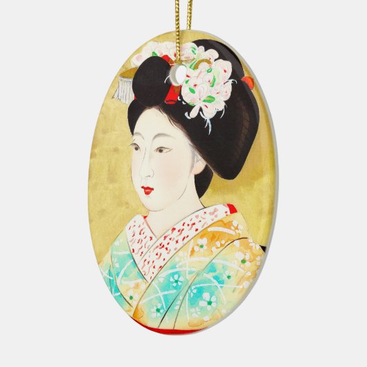 Kajiwara Hisako A Kyoto Maiko geisha fine art Keramisch Ornament (Links)