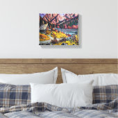 Kajuit door het meer met fijne kunst 10x8 schilder canvas afdruk (Insitu (Slaapkamer))